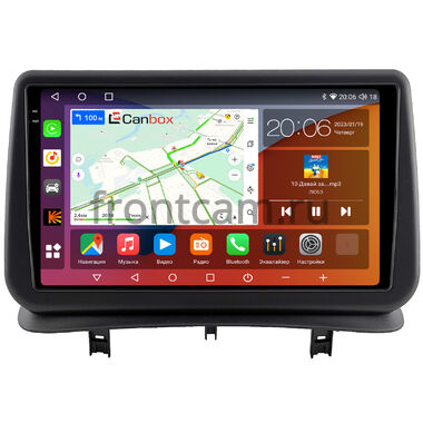 Renault Clio 3 2005-2014 Canbox H-Line 2K 4186-9-1406 на Android 10 (4G-SIM, 8/256, DSP, QLed)