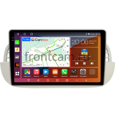 Fiat 500 2 2007-2015 Canbox H-Line 2K 4186-9-2805 на Android 10 (4G-SIM, 8/256, DSP, QLed)