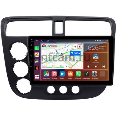 Honda Civic 7 2000-2006 (с климат-контролем, левый руль) Canbox H-Line 3792-9-0174 на Android 10 (4G-SIM, 4/64, DSP, QLed)