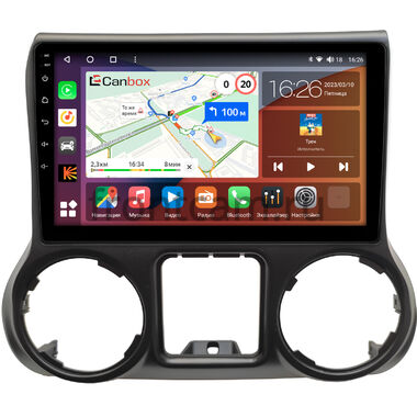 Jeep Wrangler 3 (JK) 2014-2018 Canbox EVO  5812-10-0010 на Android 14 (4G-SIM, 4/64, DSP, QLed, AI, 360)