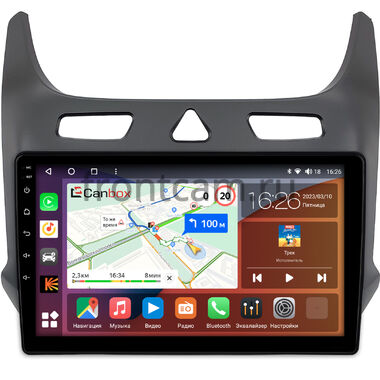 Chevrolet Cobalt 2 2011-2024 (черная) Canbox H-Line 4165-10-0126 на Android 10 (4G-SIM, 4/32, DSP, QLed)