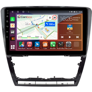 Skoda Octavia A5 2004-2013 (черная, глянцевая) Canbox H-Line 4165-10-0229 на Android 10 (4G-SIM, 4/32, DSP, QLed)