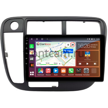 Honda Civic 6 1995-2000 (без климата, левый руль) Canbox H-Line 4166-9-0178 на Android 10 (4G-SIM, 4/32, DSP, QLed)