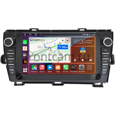 Toyota Prius 3 (XW30) 2009-2015 (левый руль) Canbox H-Line 4166-9-1325 на Android 10 (4G-SIM, 4/32, DSP, QLed)