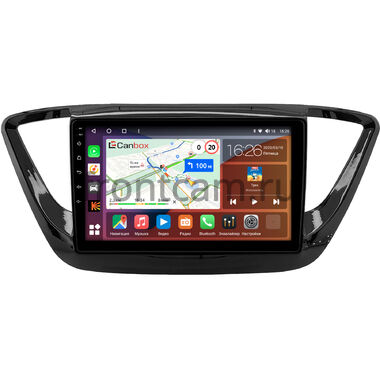 Hyundai Solaris 2 2017-2020 (черная, глянцевая) Canbox H-Line 4196-9-0157 на Android 10 (4G-SIM, 6/128, DSP, QLed)