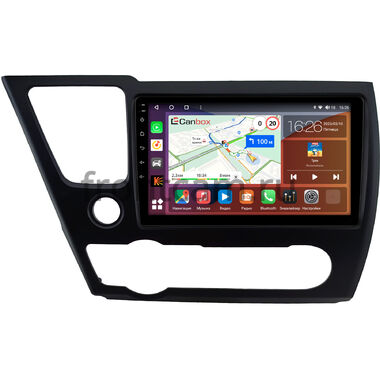 Honda Civic 9 4D 2013-2017 (матовая, левый руль, седан) Canbox H-Line 4197-9-0831 на Android 10 (4G-SIM, 8/128, DSP, QLed)