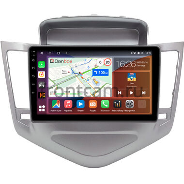 Chevrolet Cruze 2008-2012 (серебро) Canbox H-Line 4197-9-1284 на Android 10 (4G-SIM, 8/128, DSP, QLed)