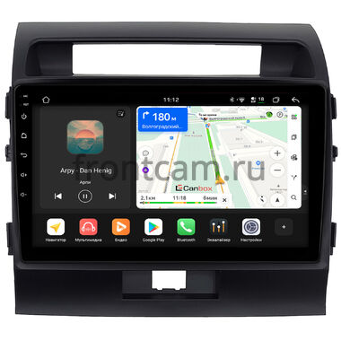 Toyota Land Cruiser 200 2007-2015 (Тип D, для авто без NAVI, черная матовая) Canbox H-Line 4799-10-010-1 на Android 14 (4G-SIM, 4/64, DSP, QLed)