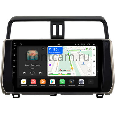 Toyota Land Cruiser Prado 150 2017-2024 (бронзовая) Canbox H-Line 5195-10-0308 на Android 14 (4G-SIM, 6/128, DSP, QLed) (для авто с 4 камерами)