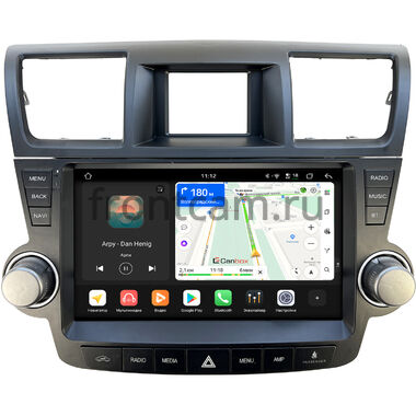 Toyota Highlander (U40) 2007-2013 (Тип3, для авто без усилителя JBL) Canbox H-Line 4799-10-1180 на Android 14 (4G-SIM, 4/64, DSP, QLed)