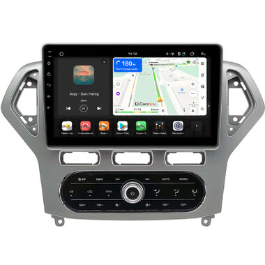 Ford Mondeo 4 2006-2010 (серебро, Тип 2) Canbox H-Line 5198-10-2186 встроенный климат на Android 14 (4G-SIM, 8/128, DSP, QLed)