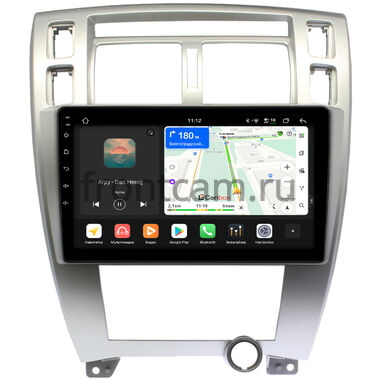 Hyundai Tucson 2004-2010 (серебряная) Canbox H-Line 5195-10-HY166T на Android 14 (4G-SIM, 6/128, DSP, QLed)
