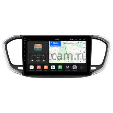 Lada Vesta (NG) 2022-2026, Aura 2024-2026 (вставка серебро) Canbox H-Line 5196-9-1290 на Android 14 (4G-SIM, 6/128, DSP, QLed)