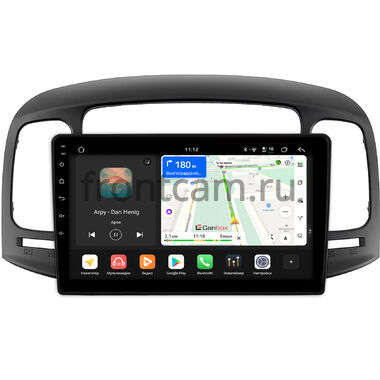 Hyundai Verna 2005-2010 (черная) Canbox H-Line 4792-9-1411 на Android 14 (4G-SIM, 4/64, DSP, QLed)