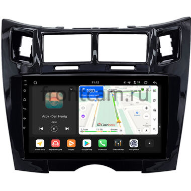 Toyota Vitz 2 (XP90), Yaris 2 2005-2012 (черная, глянцевая, Тип 1) Canbox H-Line 5196-9-1701 на Android 14 (4G-SIM, 6/128, DSP, QLed)