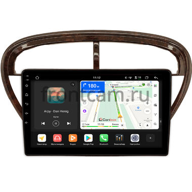Peugeot 607 2000-2004 (под дерево, глянцевая) Canbox H-Line 4792-9-2038 на Android 14 (4G-SIM, 4/64, DSP, QLed)