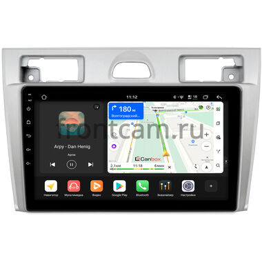 Ford Fiesta (Mk5) 2002-2008 (серебро) Canbox H-Line 5197-9-2069 на Android 14 (4G-SIM, 8/128, DSP, QLed)