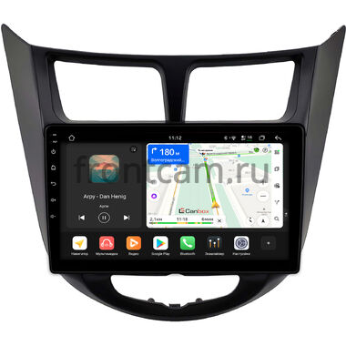 Hyundai Solaris, Accent 4 2010-2019 (черная, матовая) Canbox H-Line 5197-9-2093 на Android 14 (4G-SIM, 8/128, DSP, QLed)