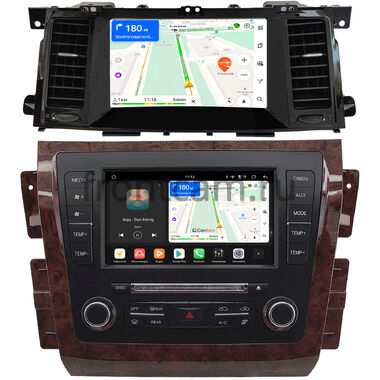 Nissan Patrol (Y62) 2010-2024, Armada 2 2016-2020 (для авто с кнопкой APPS) Canbox H-Line 5196-9-2223 на Android 14 (4G-SIM, 6/128, DSP, QLed)