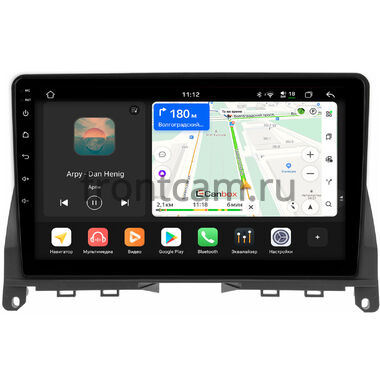 Mercedes-Benz C-klasse (w204) 2006-2011 (черная) Canbox H-Line 4792-9-702 на Android 14 (4G-SIM, 4/64, DSP, QLed)