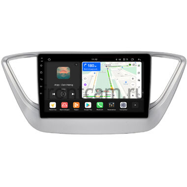 Hyundai Solaris 2 2017-2024 (серебряная) Canbox H-Line 5196-9039 на Android 14 (4G-SIM, 6/128, DSP, QLed)