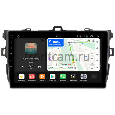 Toyota Corolla (E150) 2006-2013 (черная, без воздуховодов) Canbox H-Line 5196-9094 на Android 14 (4G-SIM, 6/128, DSP, QLed)