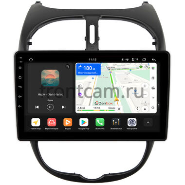 Peugeot 206 1998-2012 Canbox H-Line 5197-9117 на Android 14 (4G-SIM, 8/128, DSP, QLed)