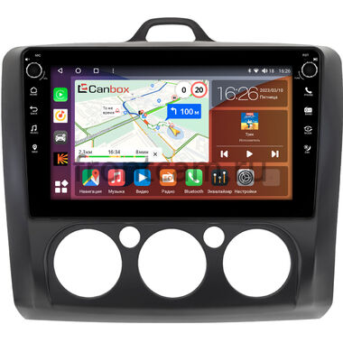 Ford Focus 2 2007-2011 (черная, авто с кондиционером) Canbox H-Line 7802-9-0526 на Android 10 (4G-SIM, 4/32, DSP, IPS) С крутилками