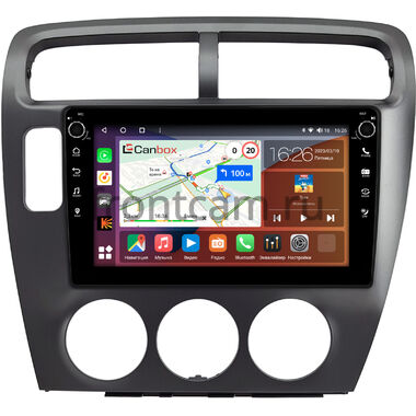 Honda Civic 7 2000-2006 (для авто с кондицыонером, левый руль, серая) Canbox H-Line 7802-9-1483 на Android 10 (4G-SIM, 4/32, DSP, IPS) С крутилками