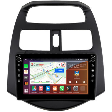 Chevrolet Spark 2009-2016, Spark 3 (M300) 2020-2024 (матовая) Canbox H-Line 7802-9-180 Android 10 (4G-SIM, 4/32, DSP, IPS) С крутилками