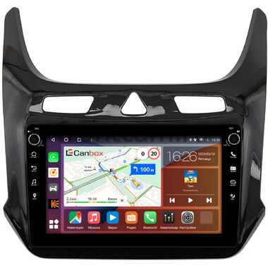 Chevrolet Cobalt 2 2011-2024 (черный глянец) Canbox H-Line 7802-9-408 на Android 10 (4G-SIM, 4/32, DSP, IPS) С крутилками