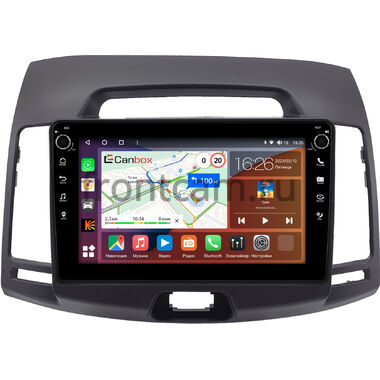 Hyundai Elantra 4 (HD) 2006-2011 (темно-серая) Canbox H-Line 7802-9077 Android 10 (4G-SIM, 4/32, DSP, IPS) С крутилками