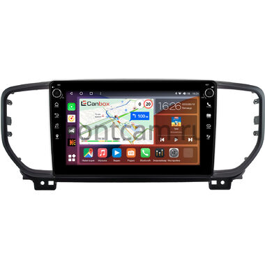 Kia Sportage 4 2018-2022 Canbox H-Line 7802-9-0639 на Android 10 (4G-SIM, 4/32, DSP, IPS) С крутилками (для авто без камеры, черная)