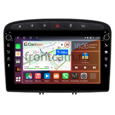 Peugeot 308, 408, RCZ 2007-2022 Canbox H-Line 7802-9120 Android 10 (4G-SIM, 4/32, DSP, IPS) С крутилками (черный глянец, Тип 1)