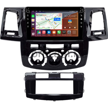 Toyota Fortuner, Hilux 7 2004-2015 (черная, глянцевая) Canbox H-Line 7803-9-2212 на Android 10 (4G-SIM, 4/64, DSP, IPS) С крутилками