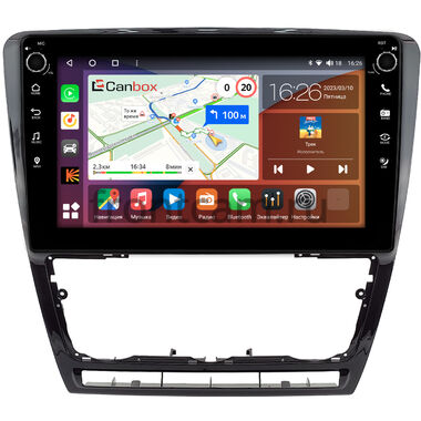 Skoda Octavia A5 2004-2013 (черная, глянцевая) Canbox H-Line 7806-10-0229 на Android 10 (4G-SIM, 4/32, DSP, QLed) С крутилками