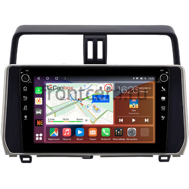 Toyota Land Cruiser Prado 150 (2017-2024) Canbox H-Line 7806-1038 на Android 10 (4G-SIM, 4/32, DSP, QLed) С крутилками (для авто без 4 камер)