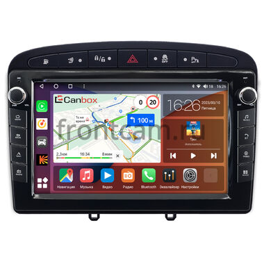 Peugeot 308, 408, RCZ 2007-2022 (черная) Canbox H-Line 7822-9-0705 на Android 10 (4G-SIM, 4/32, DSP, IPS) С крутилками