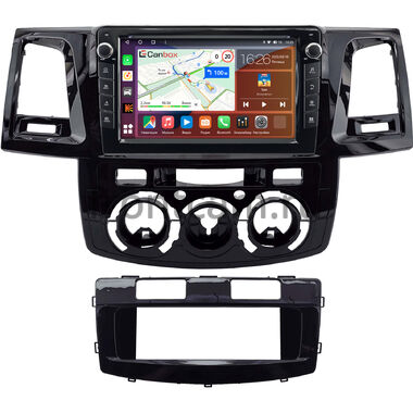 Toyota Fortuner, Hilux 7 2004-2015 (черная, глянцевая) Canbox H-Line 7823-9-2212 на Android 10 (4G-SIM, 4/64, DSP, IPS) С крутилками