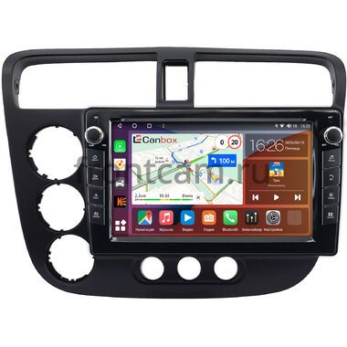 Honda Civic 7 2000-2006 (с климат-контролем, левый руль) Canbox H-Line 7824-9-0174 Android 10 (4G-SIM, 6/128, DSP, IPS) С крутилками