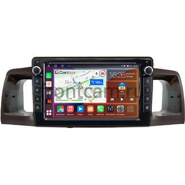Toyota Allex, Corolla (E120) 2000-2007 (коричневая) Canbox H-Line 7824-9074 на Android 10 (4G-SIM, 6/128, DSP, IPS) С крутилками