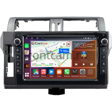 Toyota Land Cruiser Prado 150 2013-2017 (Тип 3) Canbox H-Line 7827-10-0615 на Android 10 (4G-SIM, 4/64, DSP, QLed) С крутилками