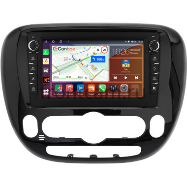 Kia Soul 2 2013-2019 (глянцевая, с климат-контролем, Тип 2) Canbox H-Line 7832-9-0662 на Android 10 (4G-SIM, 4/32, DSP, IPS) С крутилками
