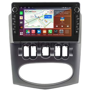 Renault Logan 2009-2015 (серая, Тип 2) Canbox H-Line 7832-9-1958 на Android 10 (4G-SIM, 4/32, DSP, IPS) С крутилками