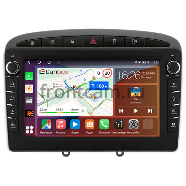 Peugeot 308, 408, RCZ (2007-2022) Canbox H-Line 7832-9119 Android 10 (4G-SIM, 4/32, DSP, IPS) С крутилками (серая) (Тип 1)