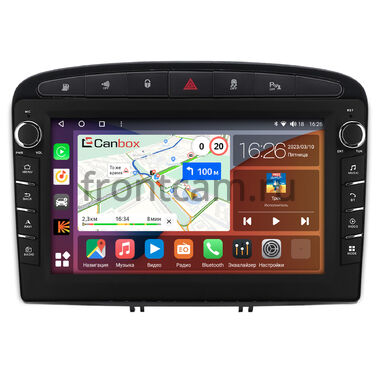 Peugeot 308, 408, RCZ 2007-2022 Canbox H-Line 7832-9120 Android 10 (4G-SIM, 4/32, DSP, IPS) С крутилками (черный глянец, Тип 1)