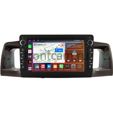 Toyota Allex, Corolla (E120) 2000-2007 (коричневая) Canbox H-Line 7833-9074 на Android 10 (4G-SIM, 4/64, DSP, IPS) С крутилками