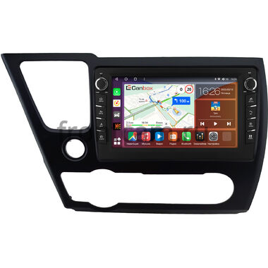 Honda Civic 9 4D 2013-2017 (матовая, левый руль, седан) Canbox H-Line 7834-9-0831 на Android 10 (4G-SIM, 6/128, DSP, IPS) С крутилками