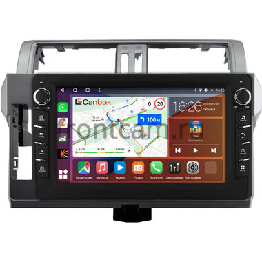 Toyota Land Cruiser Prado 150 2013-2017 (Тип 3) Canbox H-Line 7836-10-0615 на Android 10 (4G-SIM, 4/32, DSP, QLed) С крутилками
