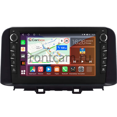 Hyundai Kona (2017-2020) Canbox H-Line 7837-10-0342 на Android 10 (4G-SIM, 4/64, DSP, QLed) С крутилками